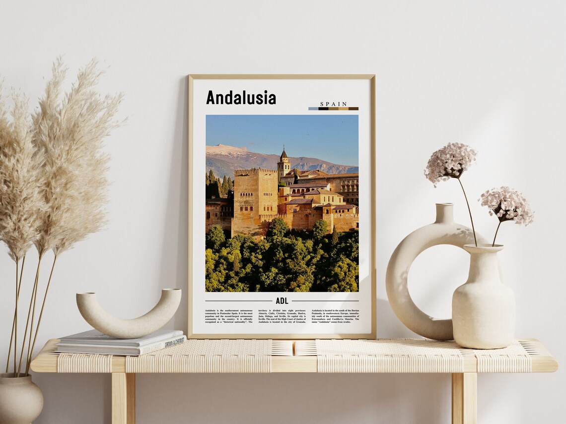 Andalusia Spain Alhambra Palace Mountain View Photography Poster - Image 3