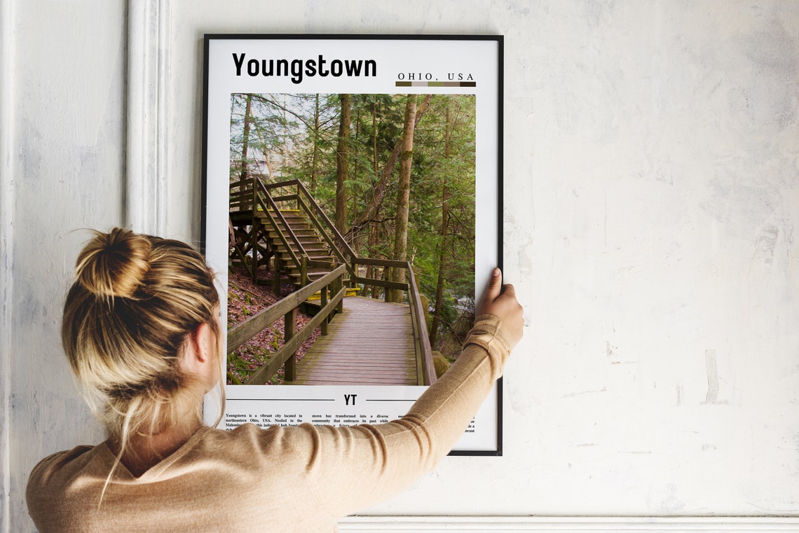 Youngstown Poster Youngstown Print Youngstown Wall Art United States Photo United States Poster United States Print Travel Poster - Image 2