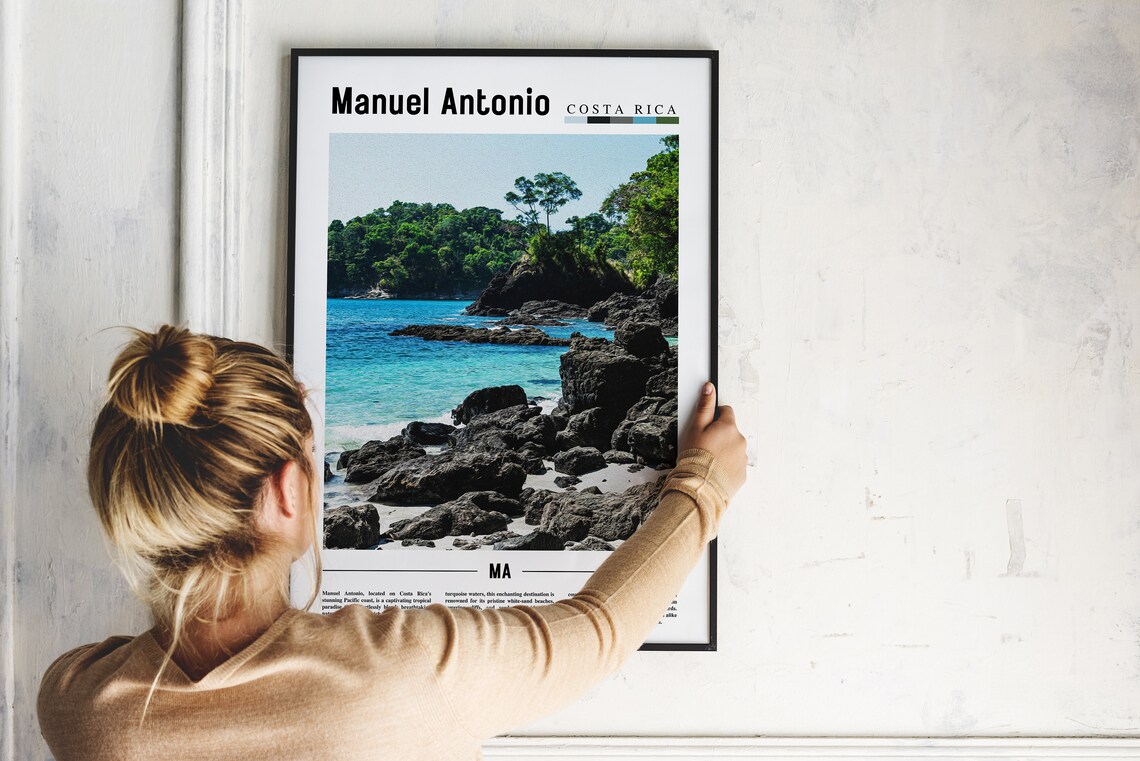 Manuel Antonio Costa Rica Rocky Coast Jungle Color Photo Poster - Image 2