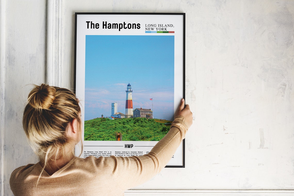 The Hamptons Print The Hamptons Poster The Hamptons Wall Art Oil Painting Poster City Print City Artwork Travel Artwork Travel Wall Art - Image 2