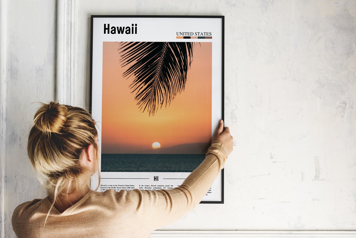 Hawaii Poster Hawaii Print Hawaii Wall Art United States Photo United States Poster United States Print Travel Poster - Image 2