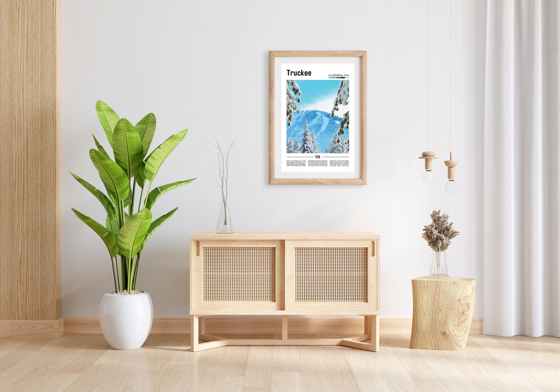 Truckee Print Truckee Poster Truckee Wall Art Oil Painting Poster Colorful City Print City Artwork Travel Artwork Travel Wall Art - Image 3