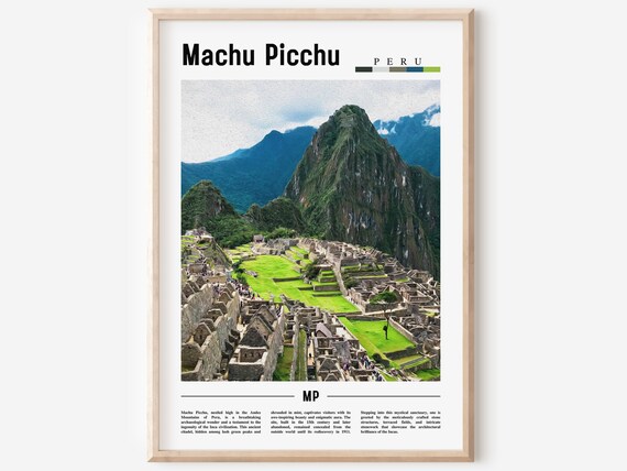 Machu Picchu Peru Ancient Inca Ruins Andes Mountain Wonder Poster