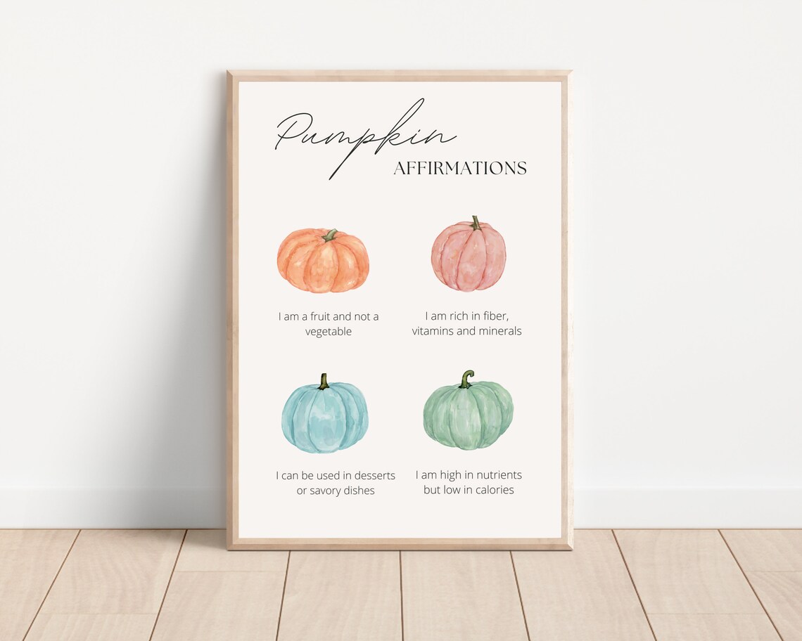 Boho Fall Pumpkin Season Watercolor Art Print