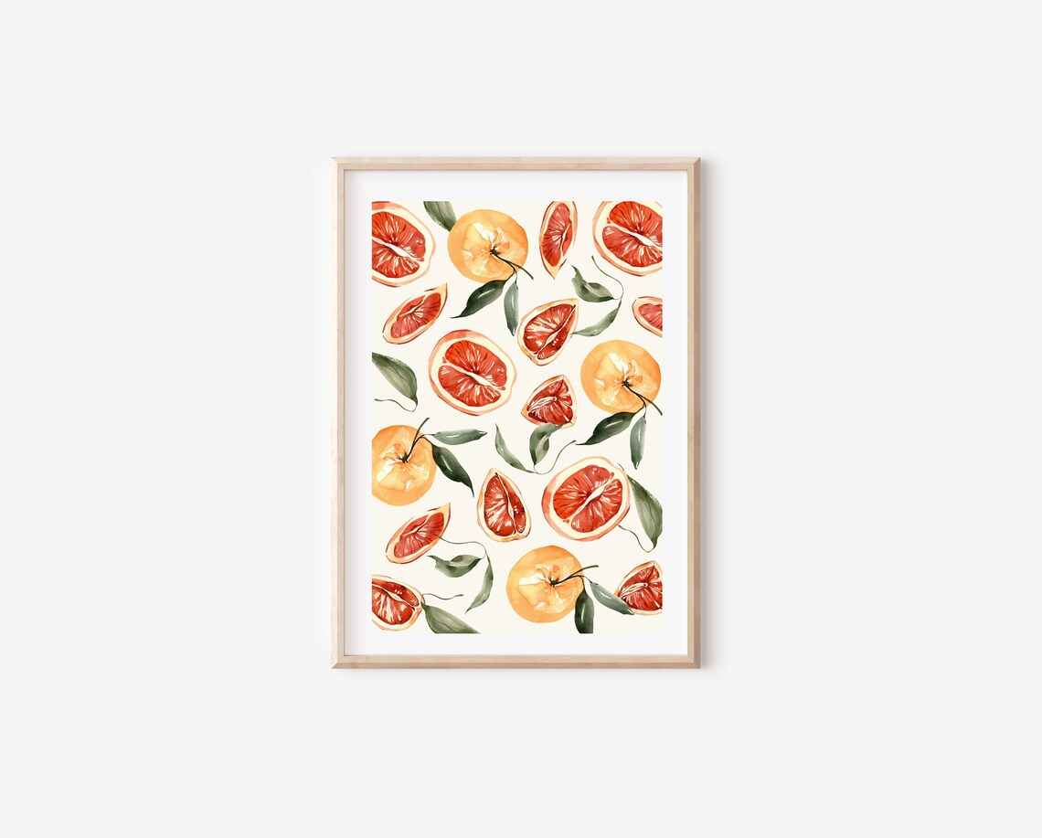 Grapefruit Citrus Vintage Kitchen Art Print - Image 4