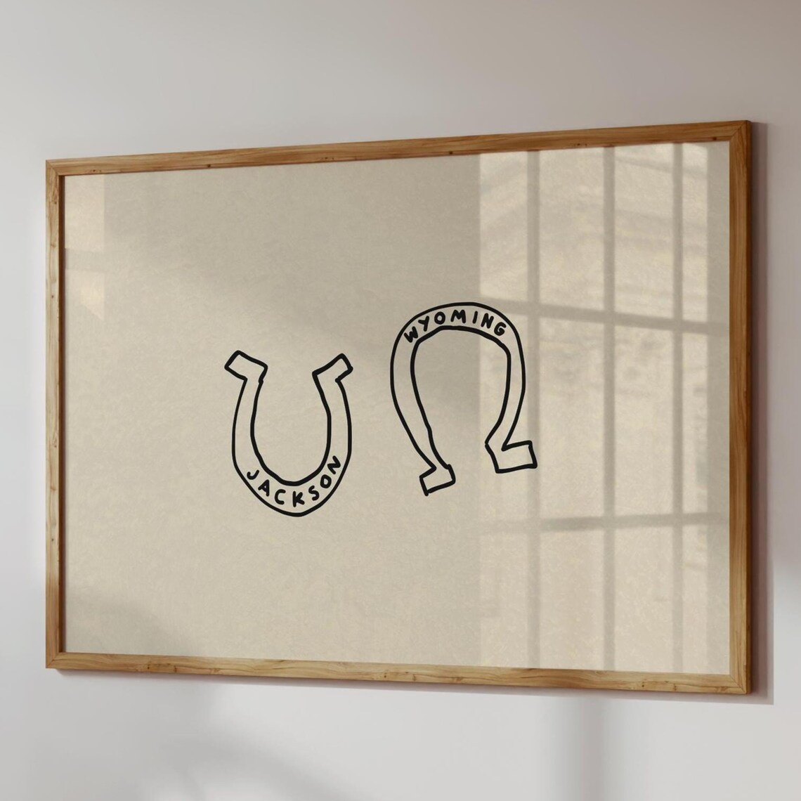 Jackson Wyoming Western Horseshoe Art Print