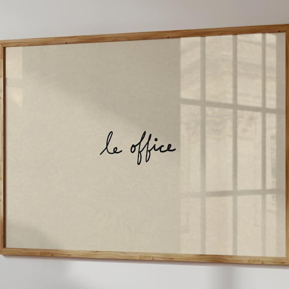 Le Office Simple Elegant Minimalist Script Text Decorative Poster