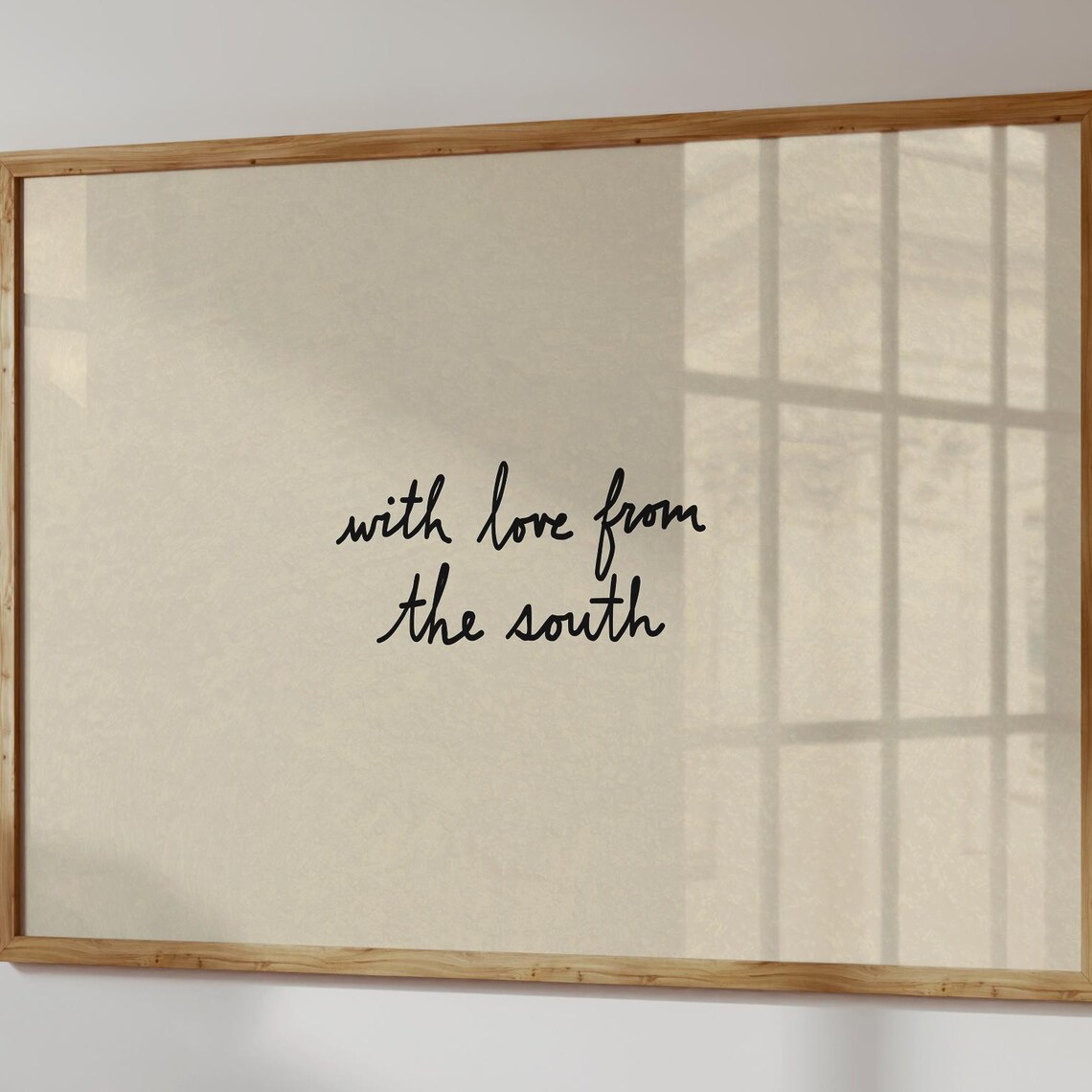 With Love From The South Handwritten Script Southern Home Quote Wall Art
