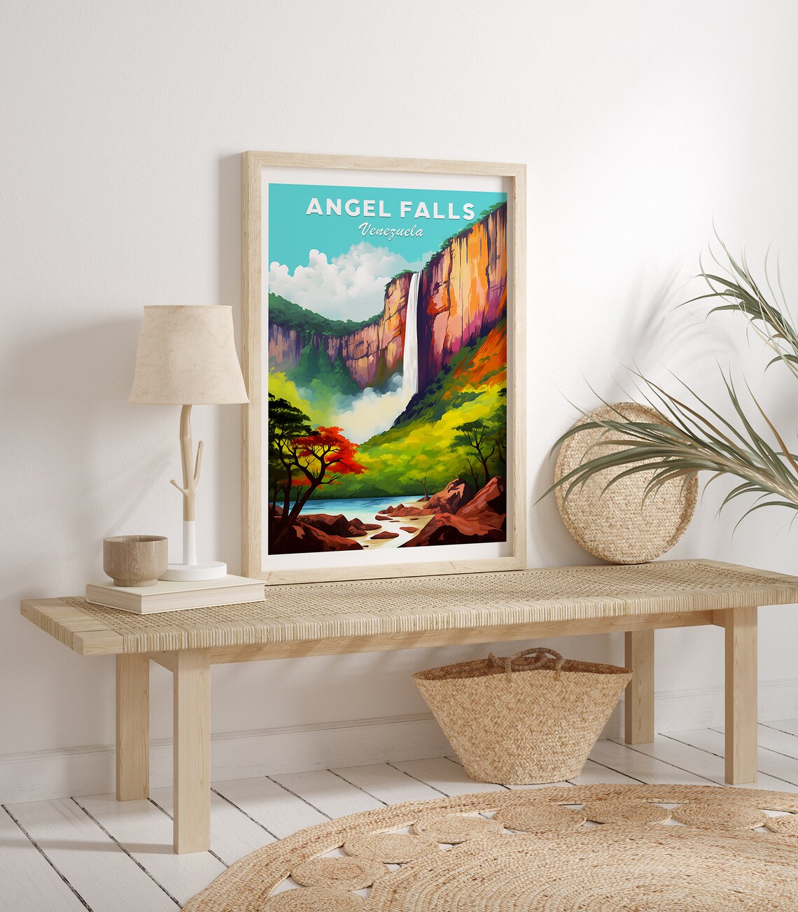 Angel Falls Travel Poster, Venezuela South America - Image 2