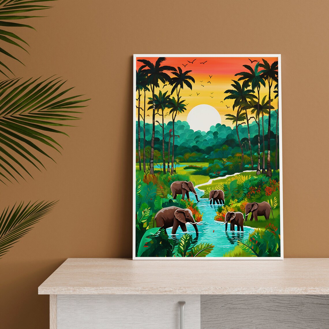 Africa Illustration Print, Botswana Travel Poster - Image 2