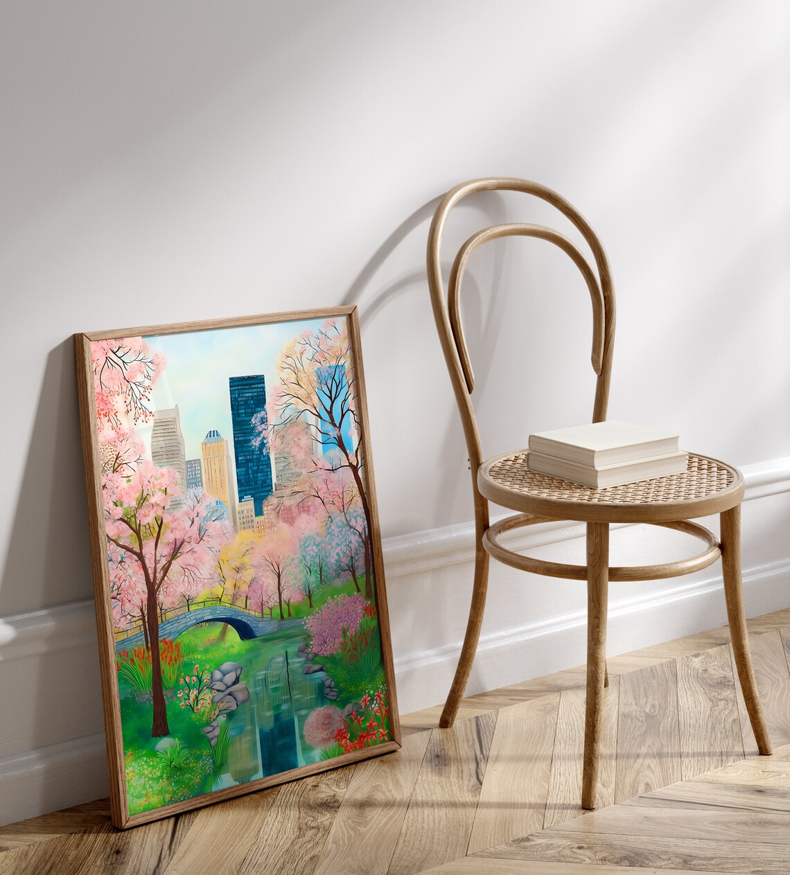 New York Central Park Illustration, NYC Spring Art Print - Image 2