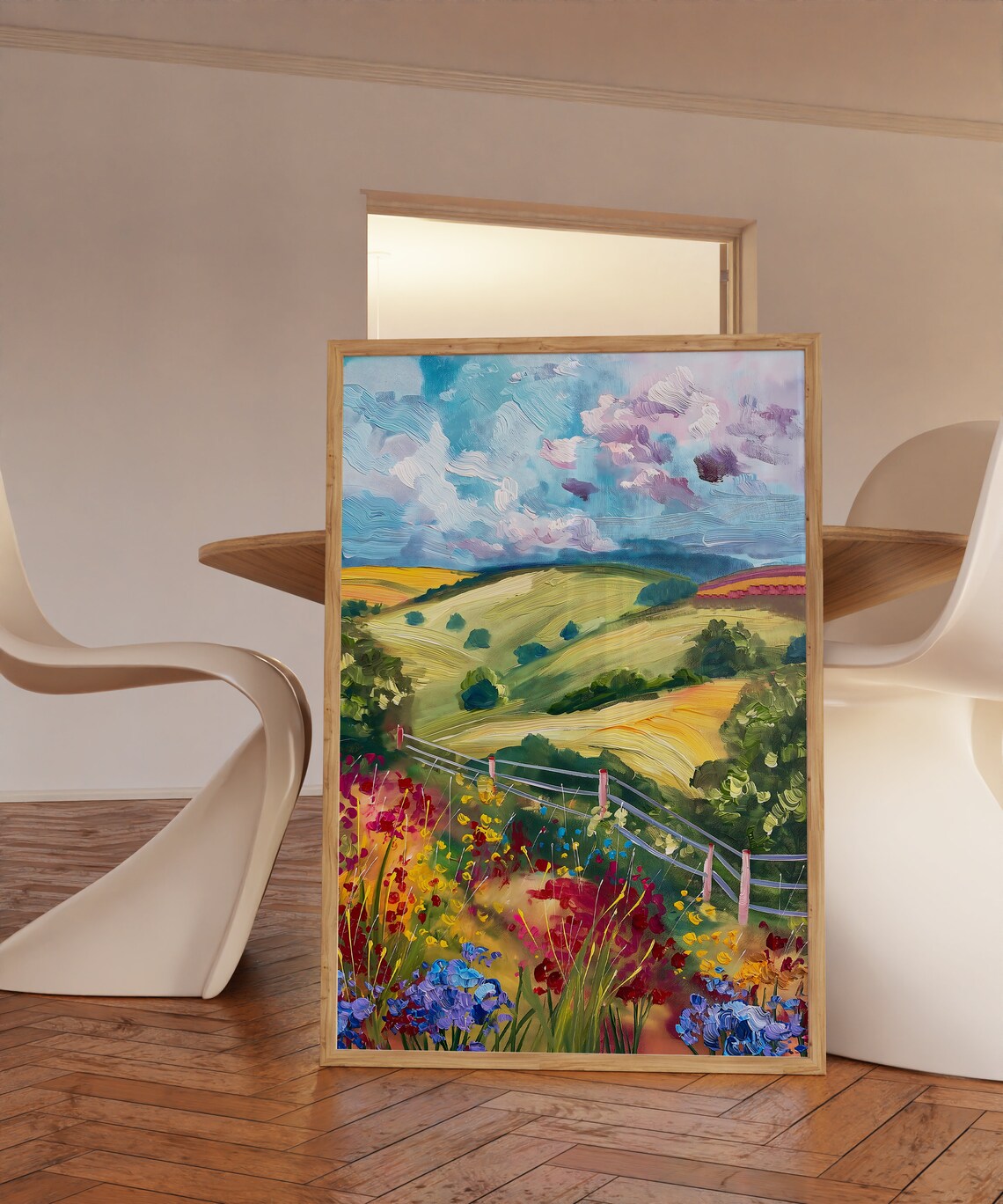 English Countryside Landscape Print, England Travel Scenery - Image 3