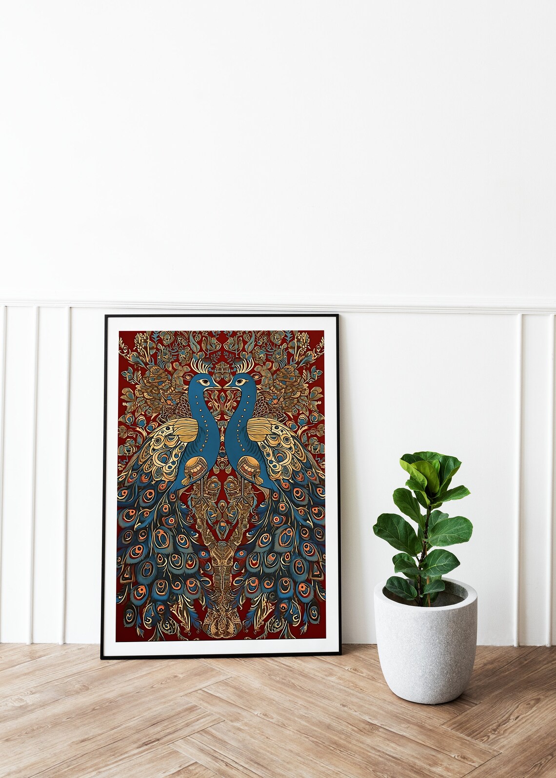 Indian Vintage Kalamkari Tree of Life Art Print - Image 2