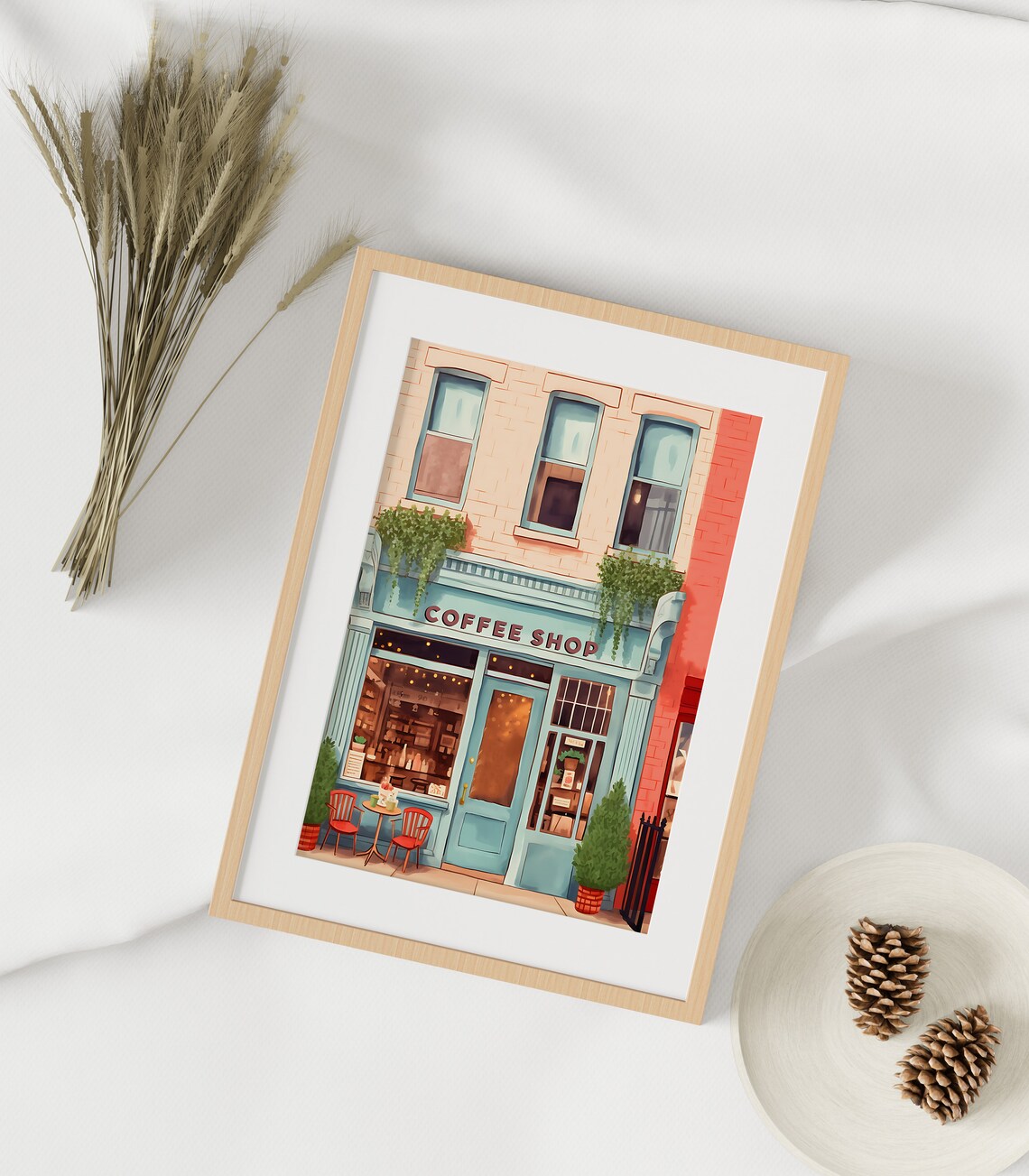 New York Coffee Shop Illustration Art Print - Image 3