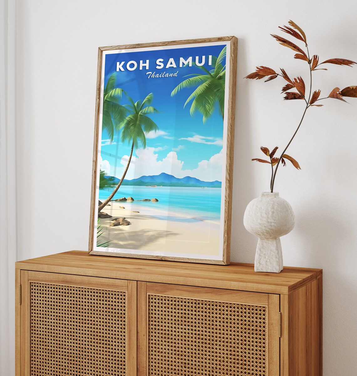 Koh Samui Retro Travel Poster, Thailand Travel Poster - Image 3