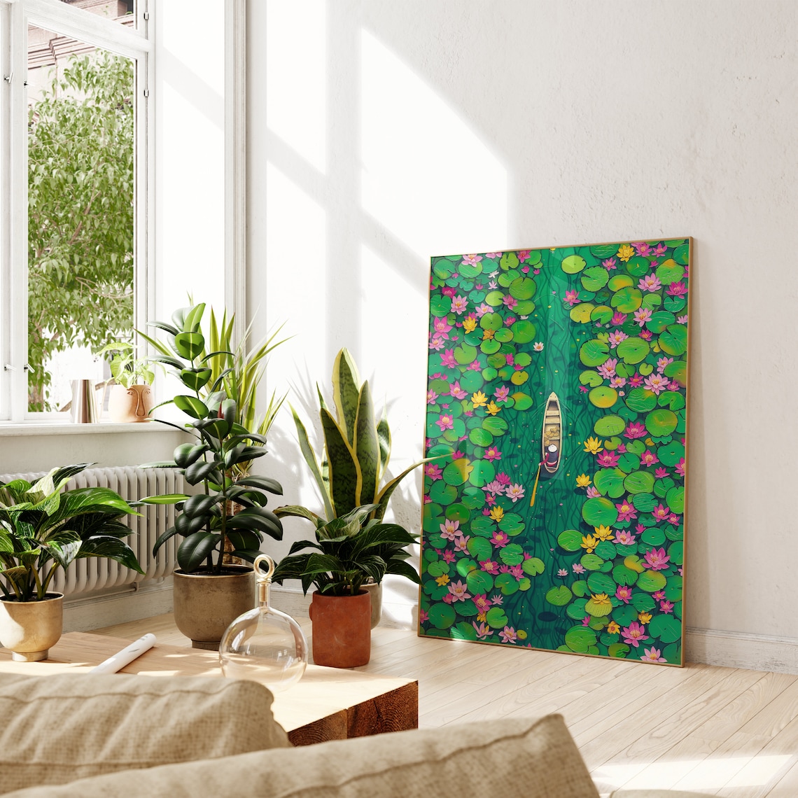 Water Lily Pads Water Lilies Colorful Art Print - Image 2