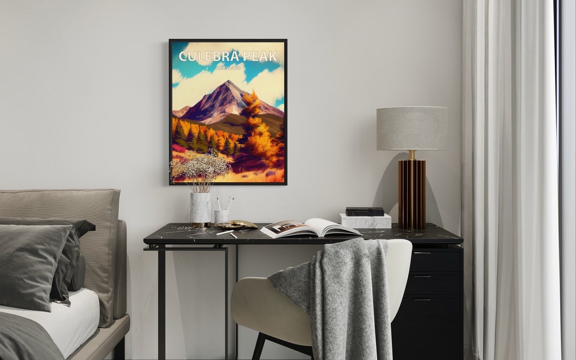 Culebra Peak Colorado Pyramid Summit Golden Autumn Forest Poster - Image 2