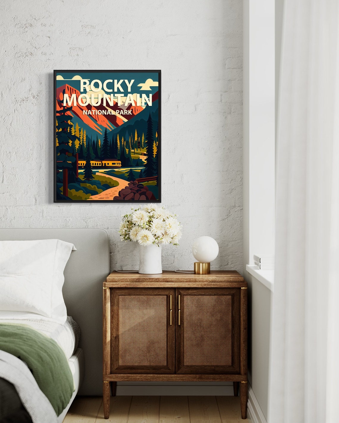 Rocky Mountain National Park Peak Train Vintage Poster Artwork - Image 2