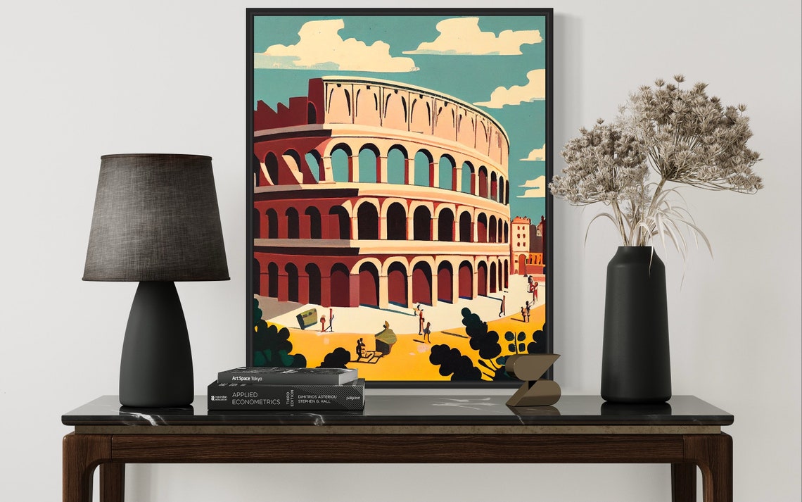 Colosseum Rome Italy Ancient Amphitheater Retro Landmark Poster - Image 3