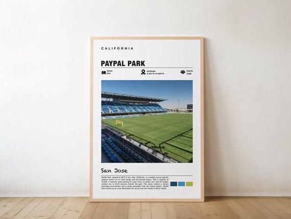 PayPal Park San Jose California Soccer Stadium Travel Poster