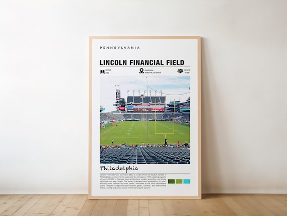 Lincoln Financial Field Philadelphia Stadium Football Sports Poster