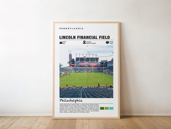 Lincoln Financial Field Stadium Print Poster Wall Arteagles