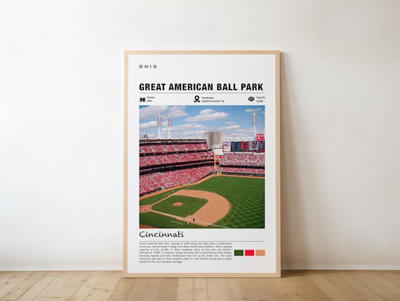 Great American Ball Park Cincinnati Baseball Stadium Art Poster