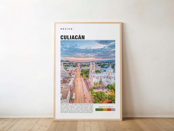 Culiacn Print Travel Poster Mexican Art Vibrant City Scenic Views Cultural Heritage Historic Landmarks Sinaloa Charm Outdoor