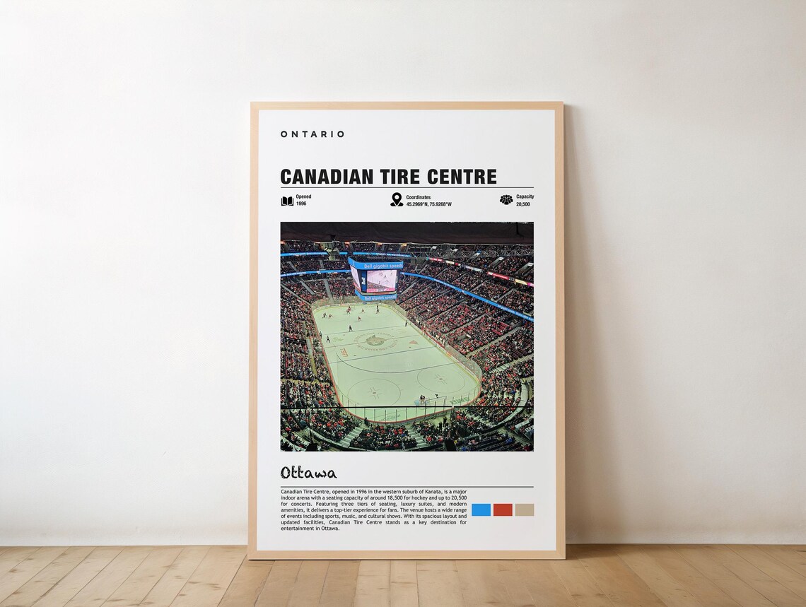 Canadian Tire Centre Ottawa Hockey Arena Travel Photo Poster