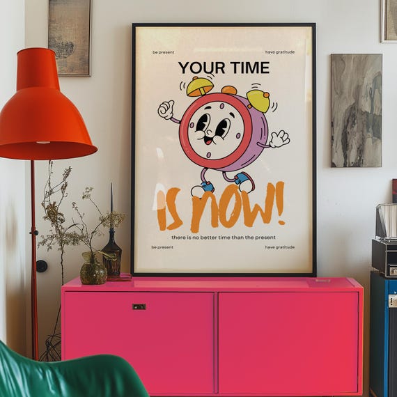 Classroom Art Kids Room Artdownloadable Printcartoon Print Positivity Trendy Postersvintage Mascot Cute Positive