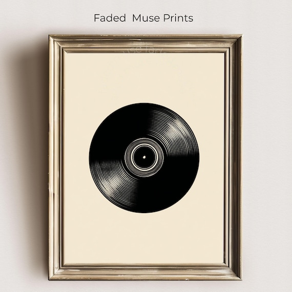 Vinyl Record Print Minimalist Music Wall Art Digital Download
