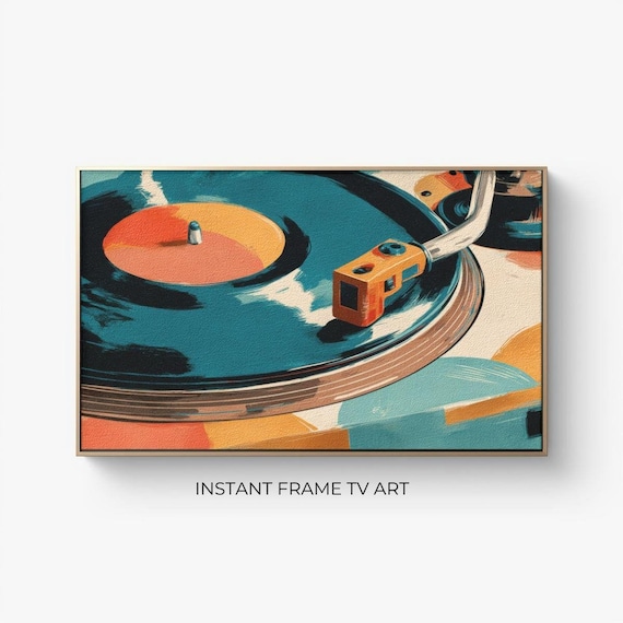 Retro Record Player Tv Art Mid Century Modern Music Decor 169 Digital Download