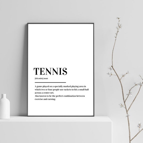 Tennis Definition Print Poster