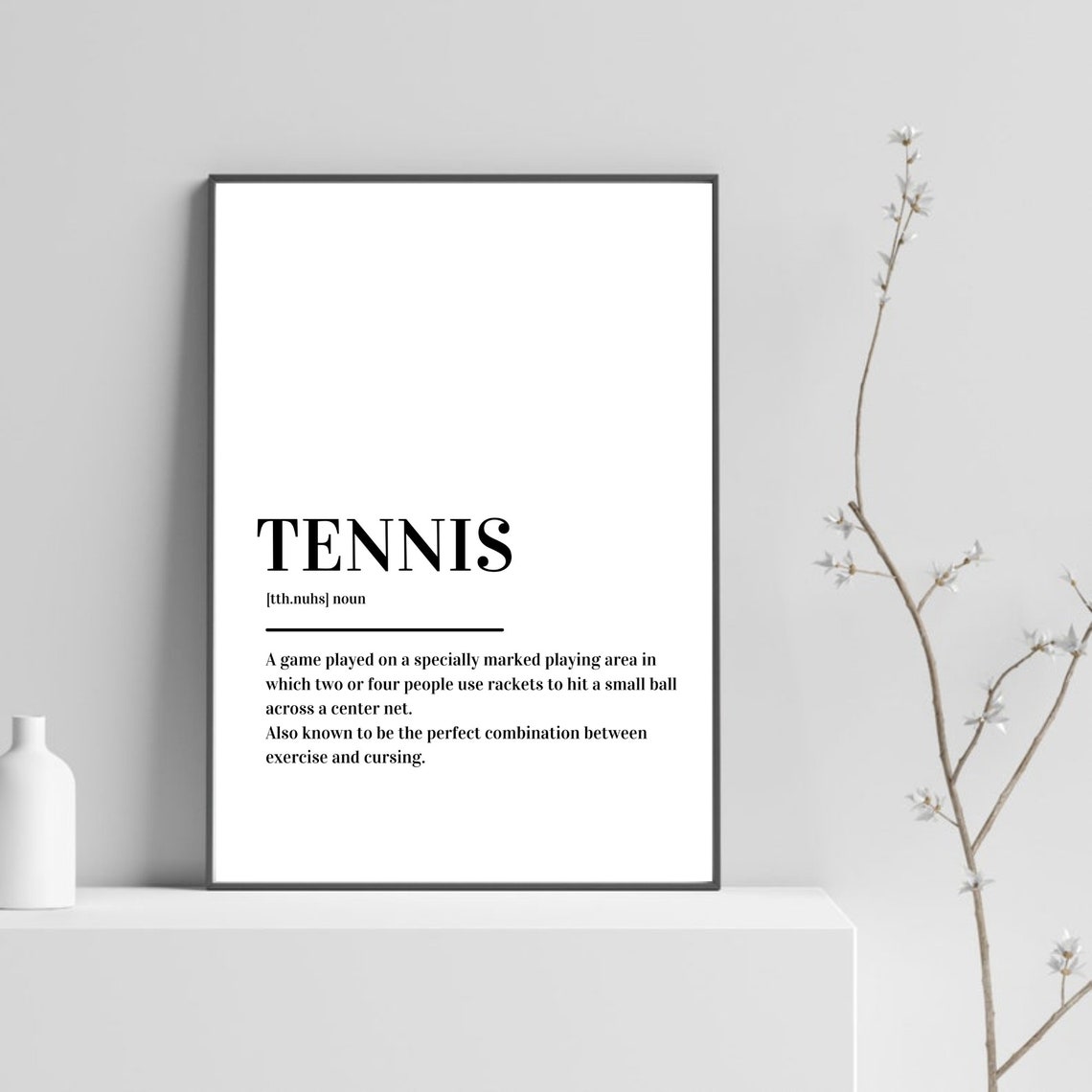 Tennis Definition Print Poster