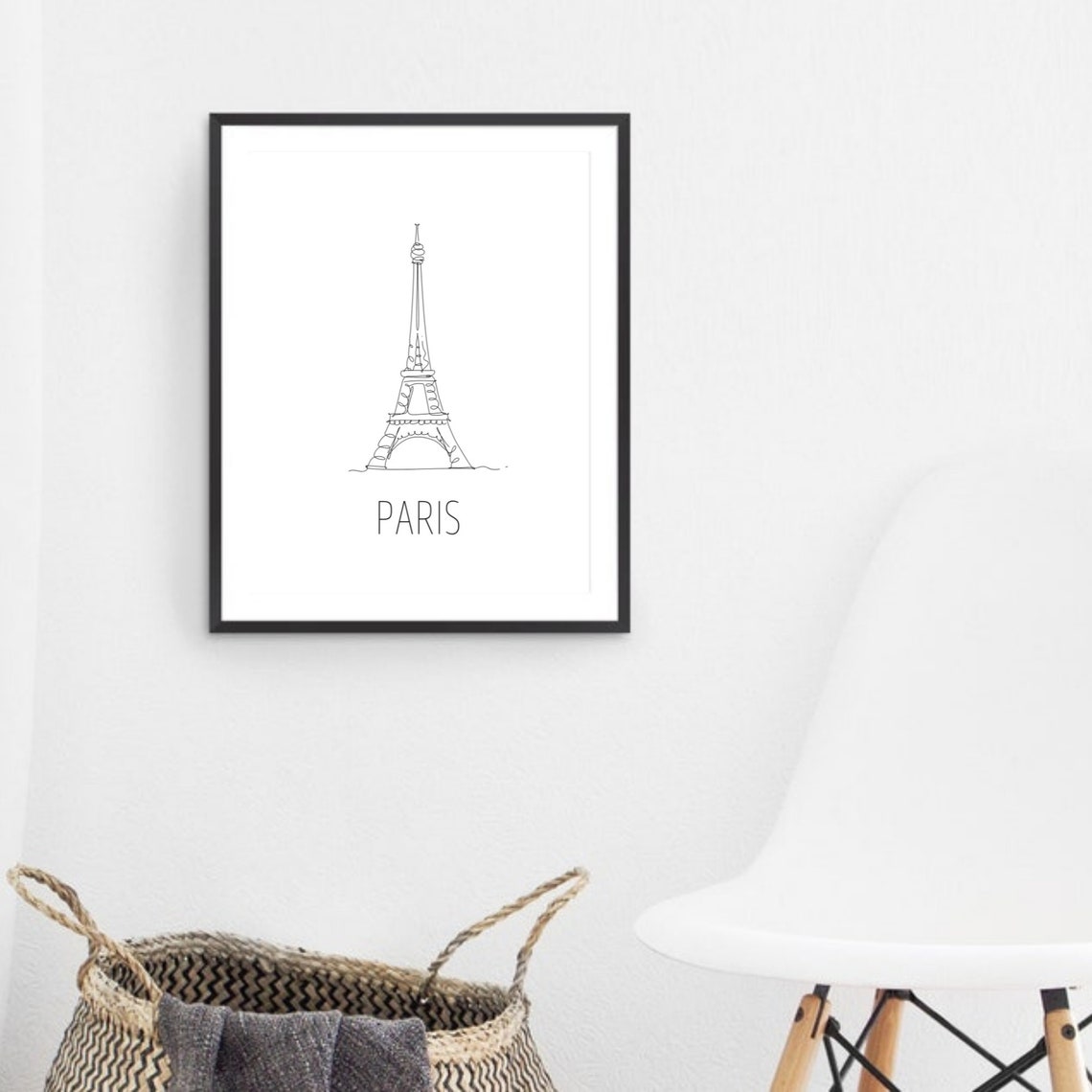 Paris Eiffel Tower Line Art Poster Minimalist French Travel Wall Decor - Image 3