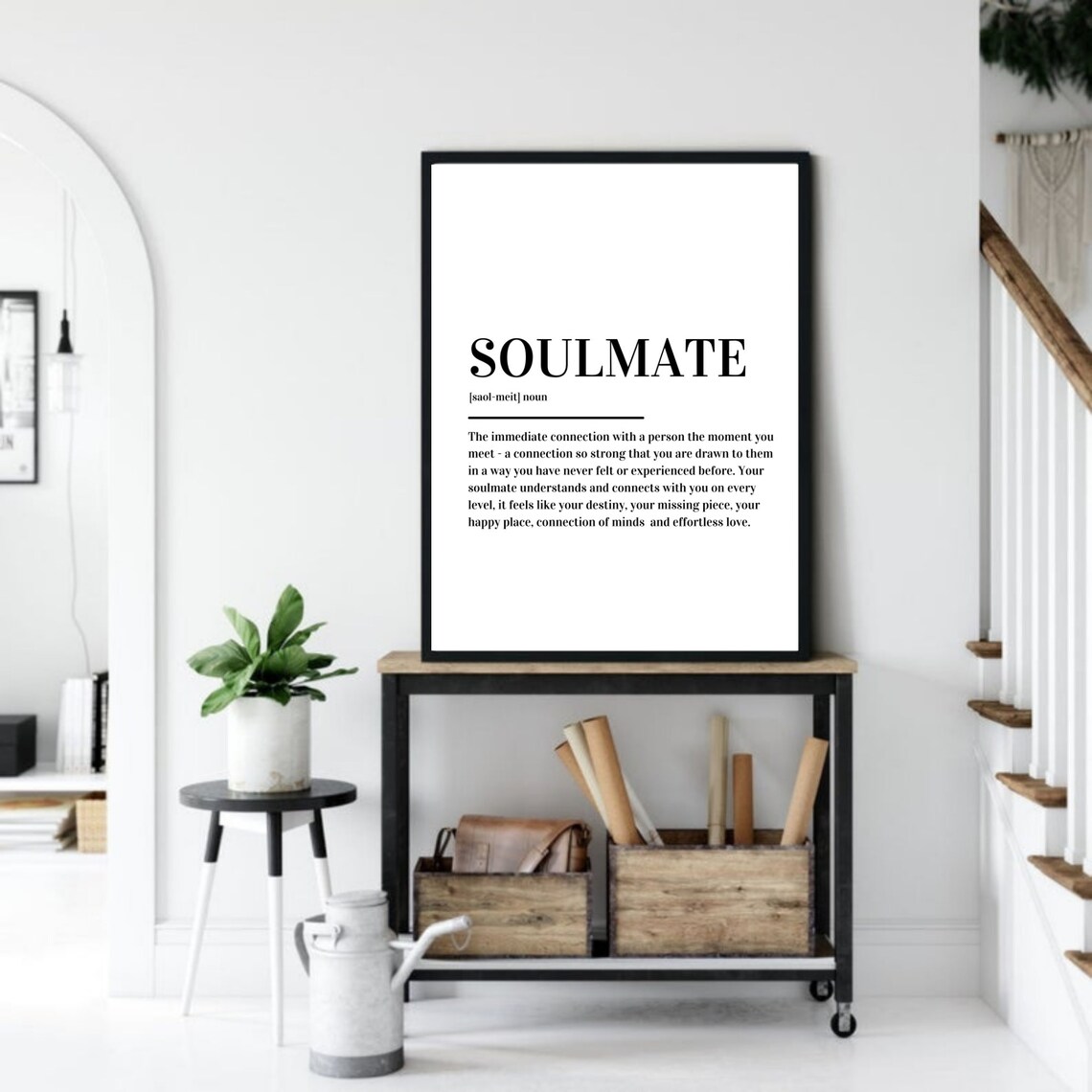 Soulmate Definition Art Print, Modern Poster - Image 3