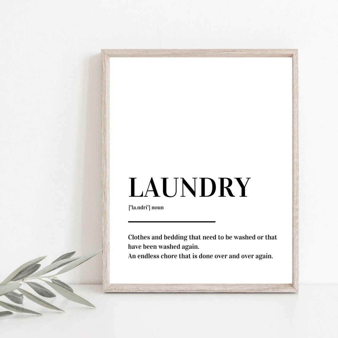 Laundry Definition Funny Quote Endless Chore Minimalist Poster - Image 4