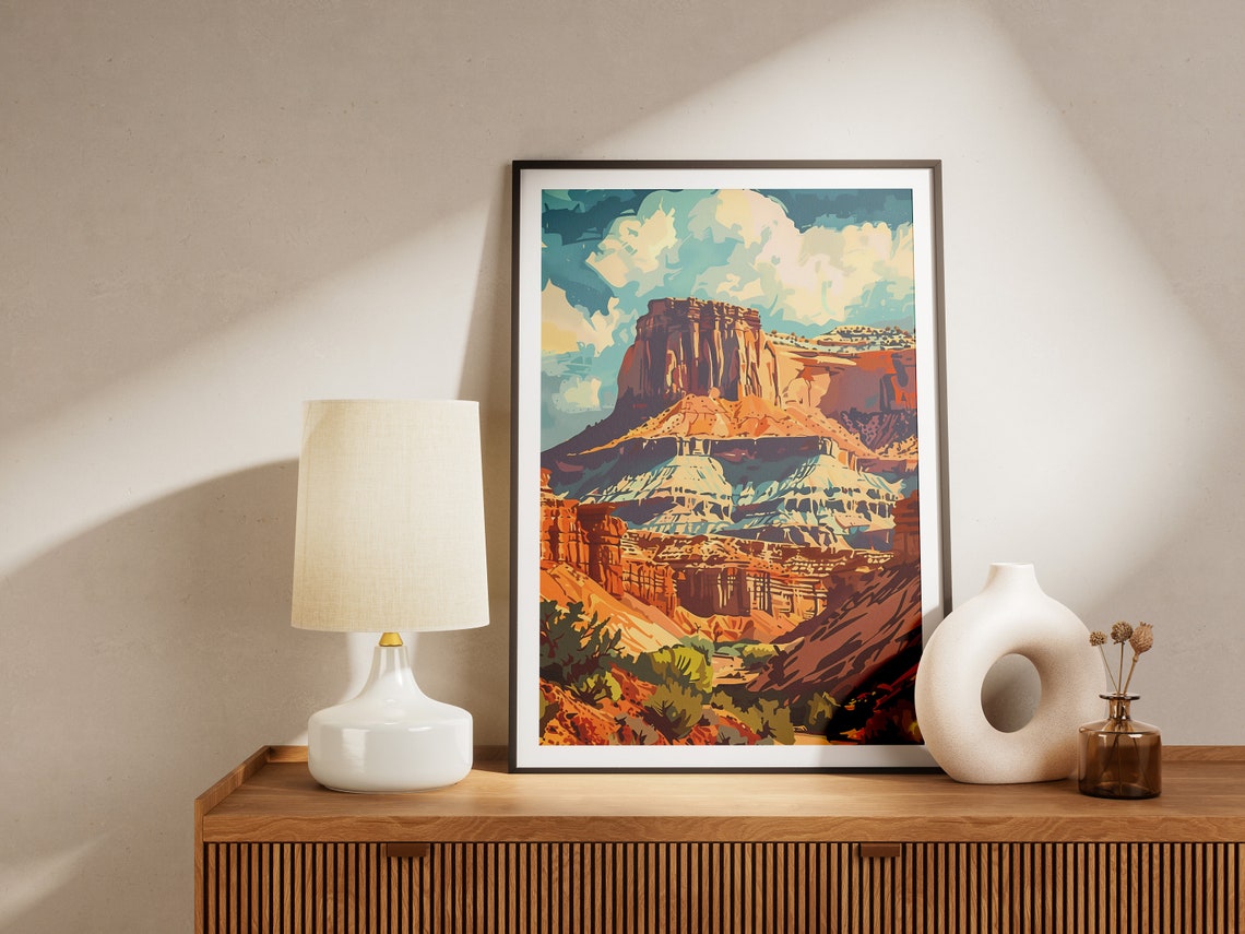 Capitol Reef National Park Red Rock Dome Desert Canyon Vintage Poster - Image 2