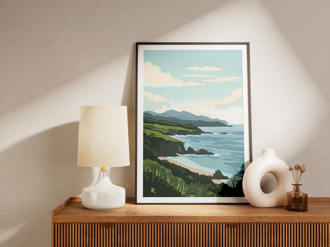 Ring Of Kerry Emerald Headlands Rocky Shoreline Travel Poster - Image 5