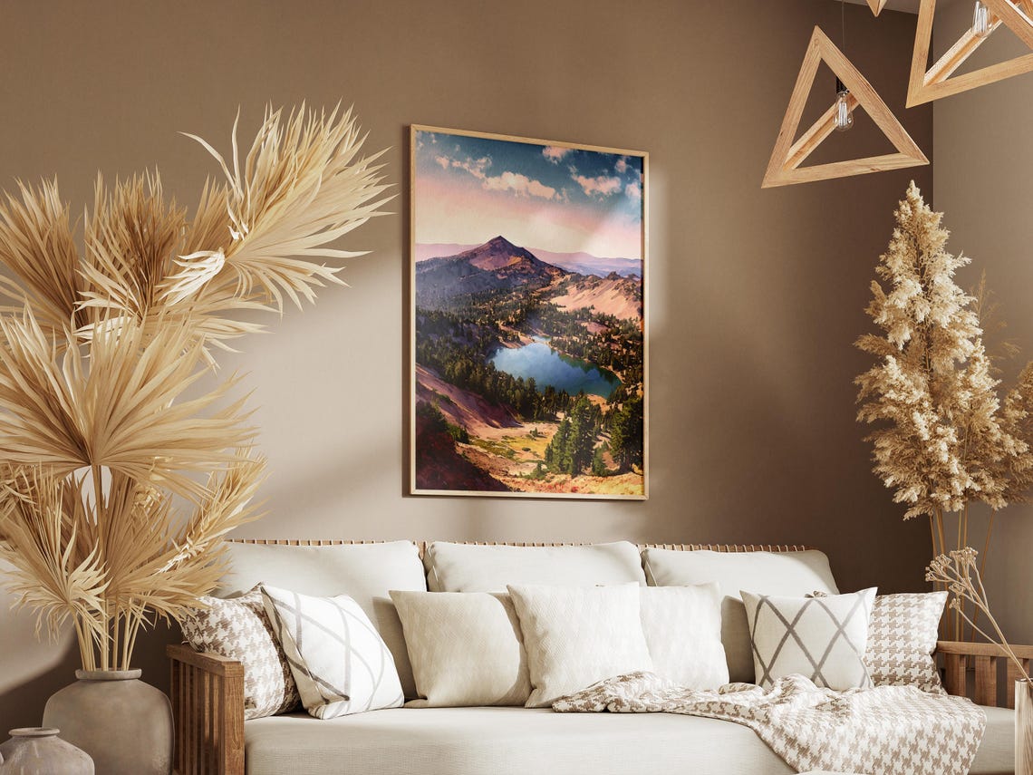 Lassen Volcanic National Park Peak Lake Helen Mountain Poster - Image 3