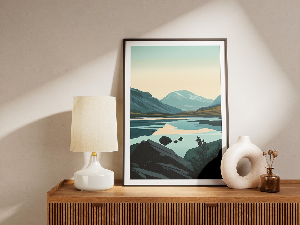 Putorana Plateau Russia Lake Reflection Mountains Dawn Poster - Image 5