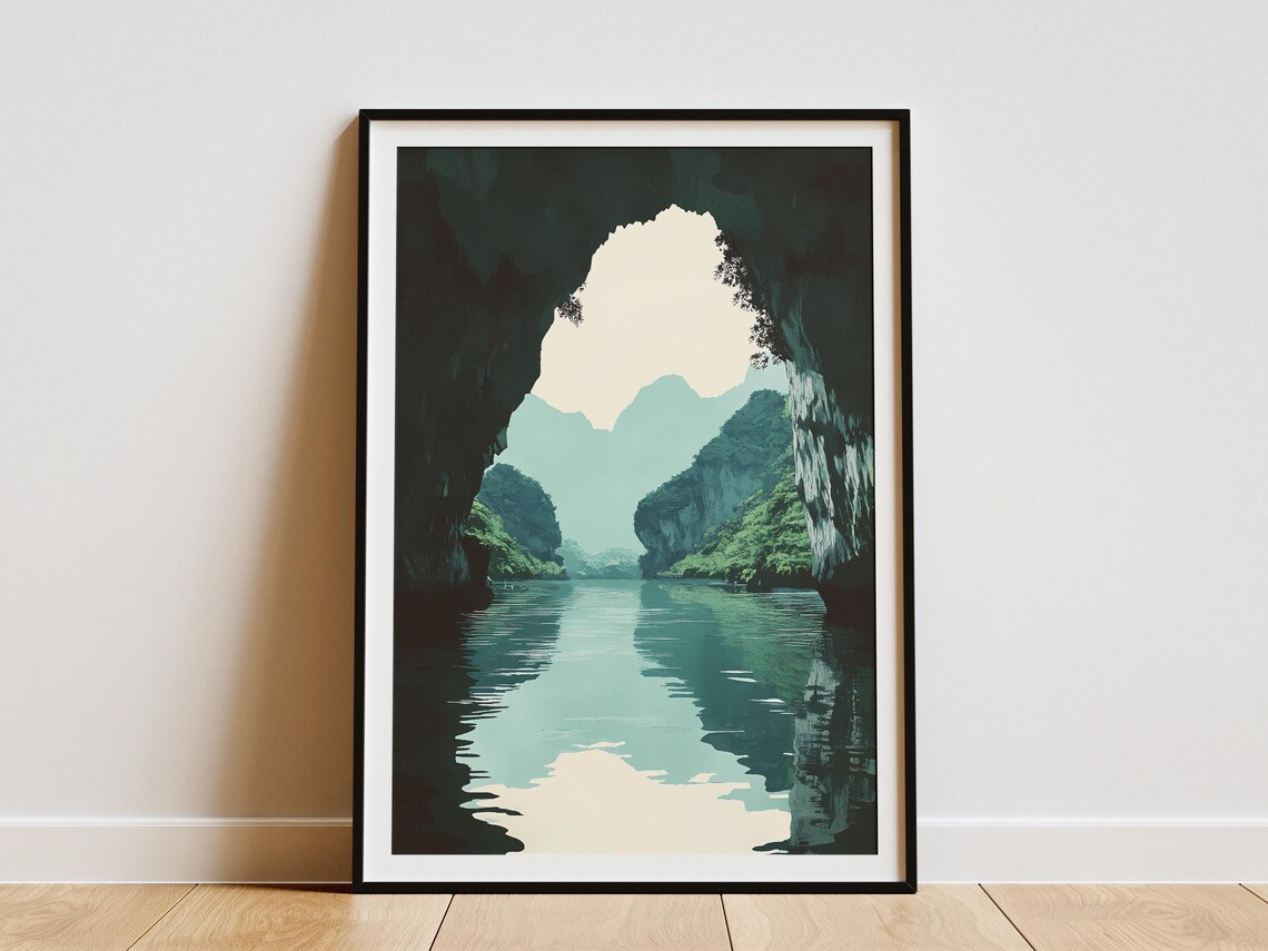 Phong Nha Ke Bang Vietnam Cave Arch River Karst Landscape Poster