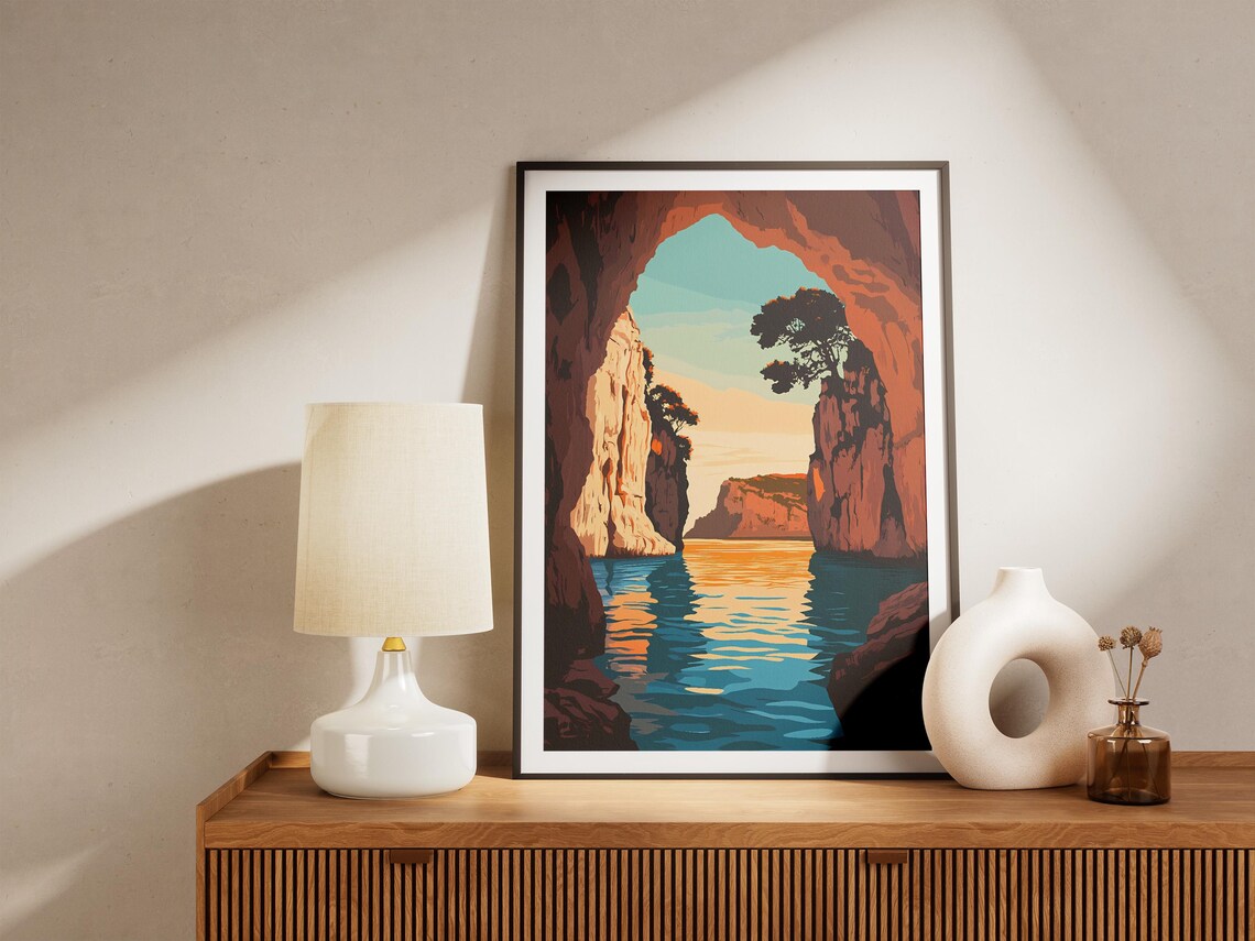 Jeita Grotto Lebanon Travel Poster, Landscape Art - Image 5
