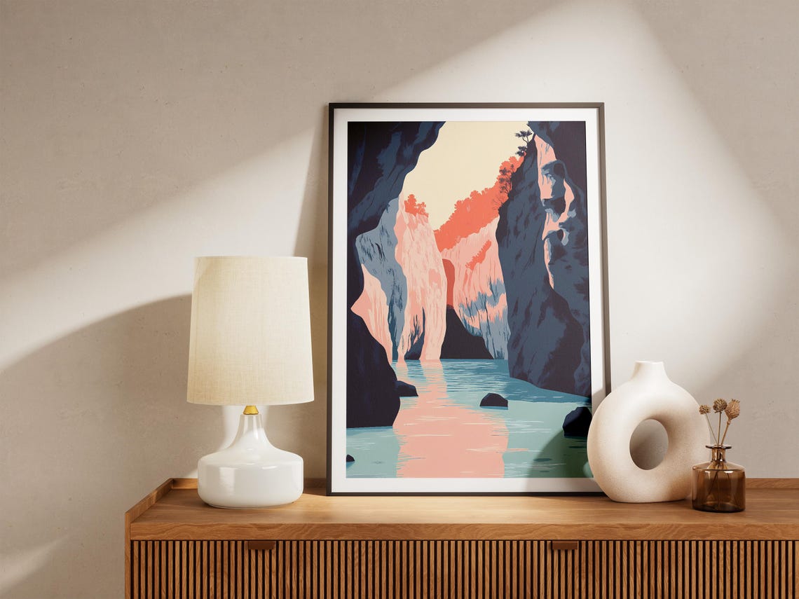 Skocjan Caves Slovenia Turquoise Water Vintage Travel Poster - Image 4