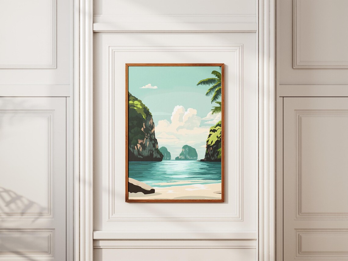 Raja Ampat Karst Islands Lagoon Cove Indonesia Travel Poster - Image 2
