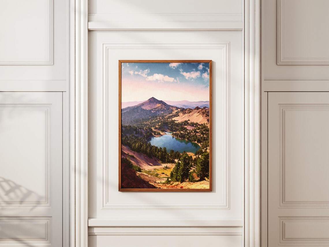 Lassen Volcanic National Park Peak Lake Helen Mountain Poster - Image 2