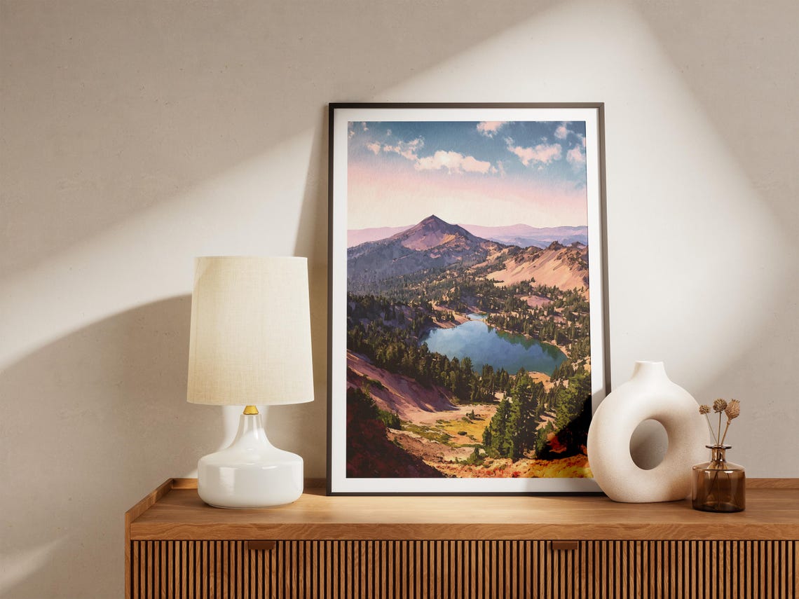 Lassen Volcanic National Park Peak Lake Helen Mountain Poster - Image 4