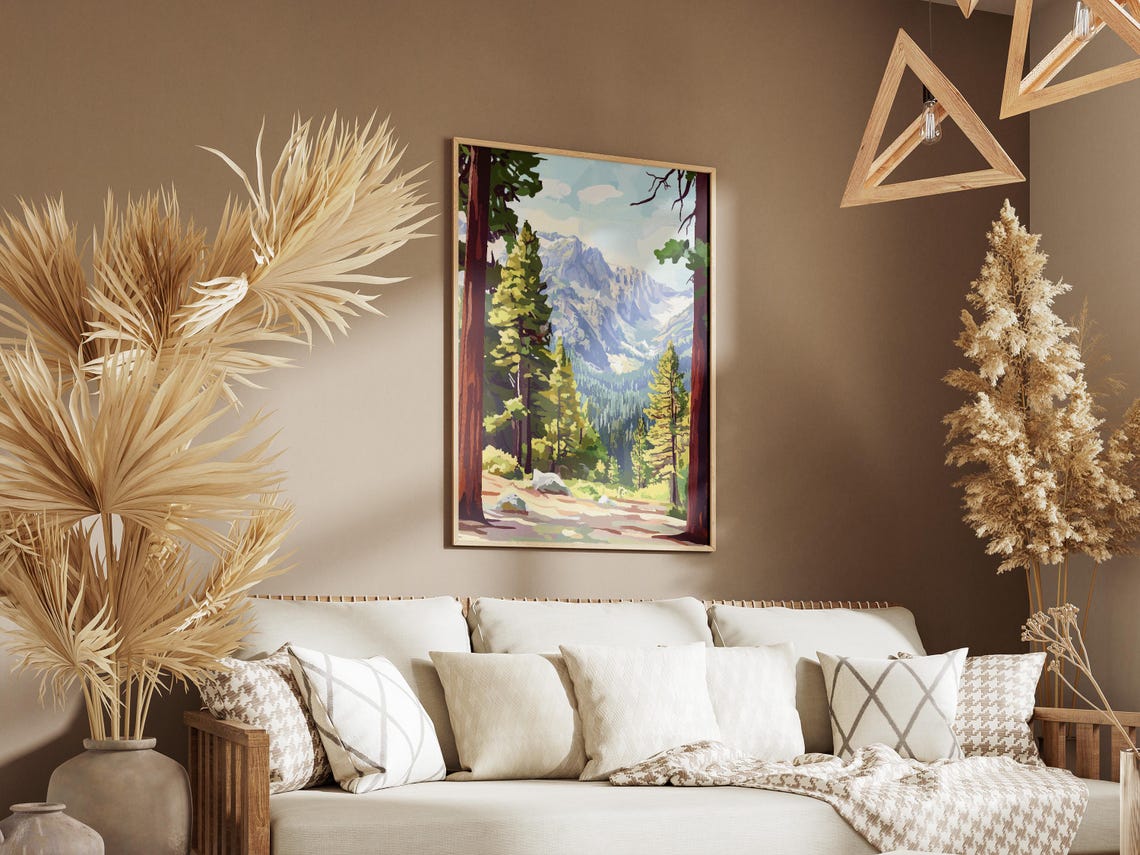 Sequoia National Park Giant Trees Mountain View Travel Poster - Image 3