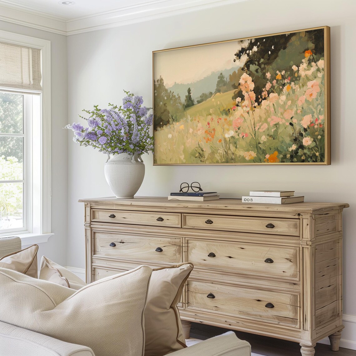 Spring Wildflowers Landscape, Floral Art Print - Image 5