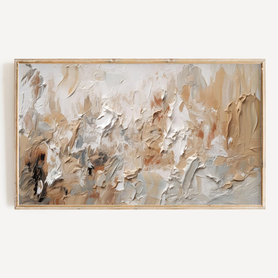Textured Neutral Abstract Modern Art Print